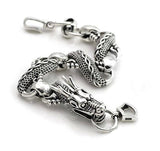 Sterling Silver Grey Dragon Bracelet / Bangle for Men 925 Silver Trendy Jewelry