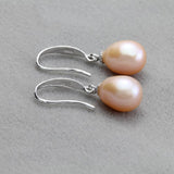 Freshwater Natural Pearl earrings for women,bridal real pearl earrings 925 sterling silver earring jewelry lady nice gift 