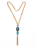 Fruit color tassel long paragraph sweater chain Long version of the necklace