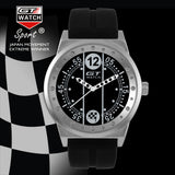 GT WATCH Driver Racing Gulf Collection Stainless Steel Case Relojes Men's Military Race Silicone Strap Watch
