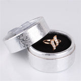 Fashion 18k Gold Plated Twisted FInger Ring for Women Snake Round White Austrian Crystal Zirconia Wedding Jewelry 