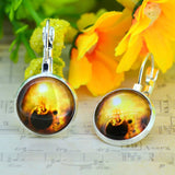 Galaxy Earring Space Silver Plated French Lever Back Copper Earrings New High Quality Brand Personality Gift