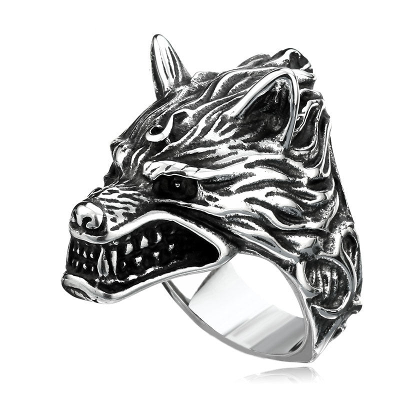 Game Of Throne House Stark of Winterfell Direwolf Wolf Ring Cool Gift For Boyfriend