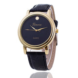 Geneva Watch Fashion Women Wristwatch Casual Luxury Leather Strap Quartz Watches