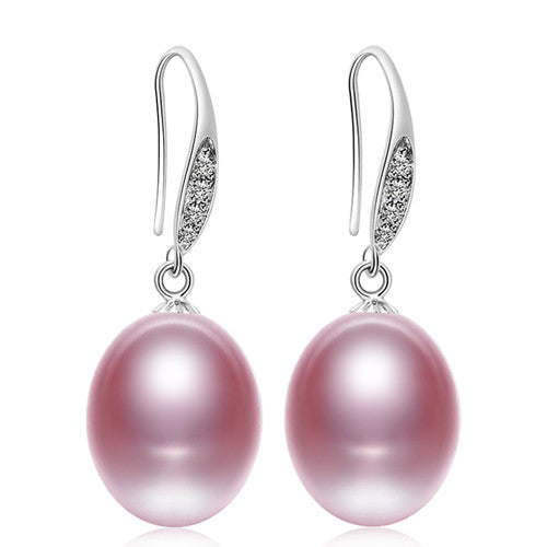 Genuine Natural Freshwater Pearl Earrings, Brand New European Retro Drop Earrings For Women