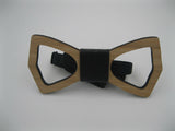 Geometric Design Wooden Bow tie European Man Accessory Laser Cutout Wood Hip Hop Bow Tie 
