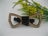 Geometric Design Wooden Bow tie European Man Accessory Laser Cutout Wood Hip Hop Bow Tie 