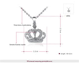 Gift Classic Crown Pendant Necklace Rose Gold/platinum Plated 100%hand Made Fashion Women Jewelry Crystal