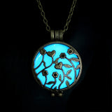 Glowing Necklace Pendant Long Chains Vintage Necklace For Women Glow In The Dark glass necklace glowing jewelry