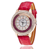 GoGoey Brand Watch Leather Strap Women Rhinestone Wristwatch Fashion Casual Women Quartz Watches Relogio Feminino Gift