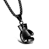 Gold/Black/Silver Plated Fashion Mini Boxing Glove Necklace Boxing Jewelry Stainless Steel Cool Pendant For Men Boys Gift