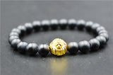 Gold Leo Lion Tiger Eye Beads Bracelets Bangles bijoux pulseras Rope Chain Natural Stone Volcanic Bracelets Women Men Jewelry