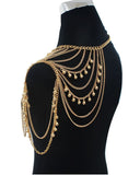 Gold Sexy Shoulder Body Chain Necklace Women Multi Layered Body Accessories Shoulders Fashion Jewelry 