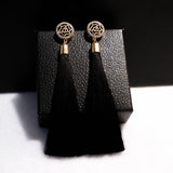 Gold plated New tassel long earrings for women bijoux fashion jewelry 