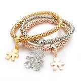 Gold Filled Charm Bracelets For Women Pulseiras Luxury Love Bracelet Fashion Multilayer Bracelet 