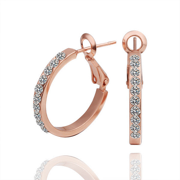 Gold silver New Style retro Hoop earrings fashion design Zircon earrings Top Quality