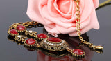 Gorgeous Antique Gold plated 2 Color Resin Choker Pendant &Necklace Statement Austria Women's Sweater Accessories