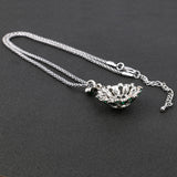 Gorgeous Bohemia Vintage Jewelry Fashion Resin Silver -Plated Women For Pendant Long Necklace Crystal Gifts
