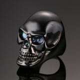 Gothic Men's Biker Titanium Steel Ring Fashion Black Skull Cool Man Finger Rings 