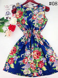 Spring summer autumn new Korean Women casual Bohemian floral leopard sleeveless vest printed beach chiffon dress