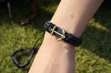 Male Bangle Bracelet Chain Hand-woven Waistband Unisex Pu Leather Rope Bracelet For Men Women Anchors Woven Bracelet Charm