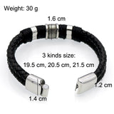 Handmade Genuine Leather Weaved Double Layer Man Leather Bracelets Casual/Sporty Bicycle Motorcycle Delicate Cool Men Jewelry
