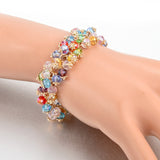 Handmade Gold Crystal Bracelets For Women Girls Best Friends Famous Brand Charm Bracelet Friendship Jewelry