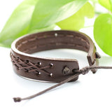 Handmade wrap genuine real leather bracelet men & friendship bangles for women bileklik Pulseira De Couro Masculina femme