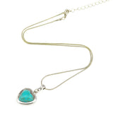 Heart Tyle Necklaces & Pendants Vintage Silver Color Turquoise Pendant Necklace Women Choker Collares Summer Jewelry