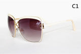 High Quality Brand Designer sunglasses Fashion Vintage Sun glasses women White frame glasses
