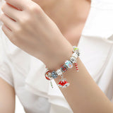 High Quality Chain Bracelet for Women With Exquisite Murano Glass Beads Christmas Charm Gift DIY Gift