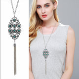 High Quality Fashion Jewelry Bohemia Ethnic Style Long Tassel Pendant Chain Necklace For Women