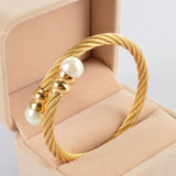 High Quality Five Color Stainless Steel Mesh Bracelet Chain Bracelet & Bangles For Men Or Women Fashion Pearl Jewelry