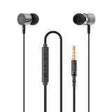 High Quality Stereo Bass Headset In Ear Metal Earphones handsfree Headphones with Mic 3.5mm Earbuds for All Mobile Phone MP3 MP4
