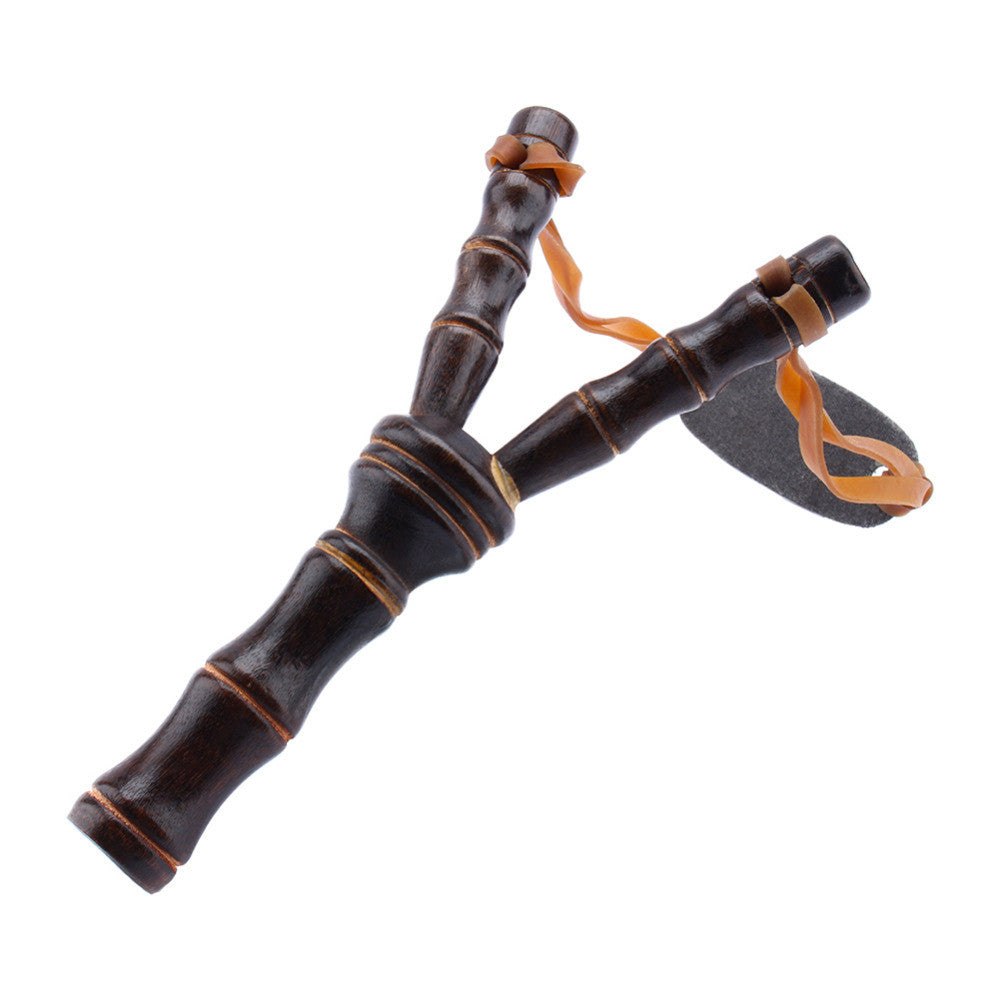 High Quality Sturdy Sling Slingshot Catapult Launcher Bamboo Style Wood Wooden Toy Rubber Band Catapult Slingshot Hunting