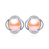 High quality 100% real freshwater pearl earrings for women 925 sterling silver stud earring gift for girlfriend