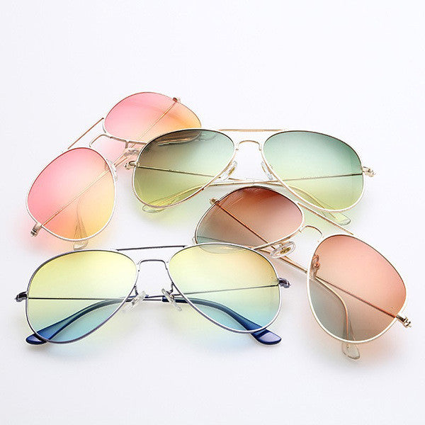 High Quality Brand Designer Women Sunglasses 3025 Pilot Sun glasses Sea gradient shades Men Fashion glasses