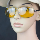 High Quality Night Driving Vision Yellow Lens Sunglasses Driver Safety Sun glasses Goggles type glass Brand New