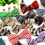 High quality fashion men casual Cotton bow tie men's bowties for man butterfly cravat Plaid bowtie