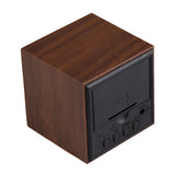 Home decoration Cube LED Alarm Clock Temperature Sounds Control display electronic desktop Digital Wooden table clocks