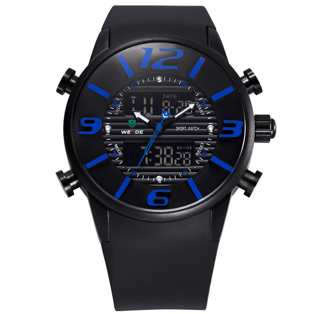 New WEIDE Unique Design Fashion Men Sports Full Steel Watches Men's Quartz Military Army Diver Full Steel Watch