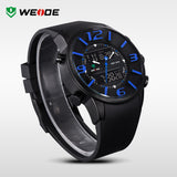 New WEIDE Unique Design Fashion Men Sports Full Steel Watches Men's Quartz Military Army Diver Full Steel Watch