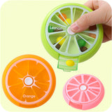 Hot Outdoor Travel Pill Portable 7-Day Rotating Pill Case Medicine Box Pill Dispenser Vitamin Holder , Cute Candy Storage Cases