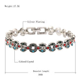Hot Sale Evil Eye Bracelet 3 Color Choices Vintage Look Turkish Jewelry Covered Charm Crystal Bracelet For Women