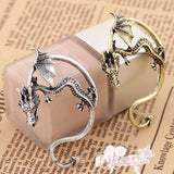 Fashion New Gothic Old Bronze Plated/Old Silver Dragon Design Earring