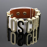 Hot Sale! Punk Rock Bangles! Summer Style Fashion Genuine Leather Bracelet New Coming Exaggerate Famous Brand Jewelry