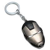 Marvel Comics Super Hero Avengers Iron Man Mask Metal KeyRings Key Chains Purse Bag Buckle Key Holder Accessories Gift