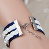 Hot Sale Vintage Pulseira Owl Wings Infinity Bracelet Multilayer Braided Leather Bracelets Bangles Valentine's Day
