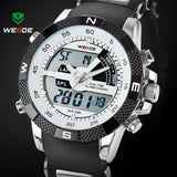 Hot Sale WEIDE Luxury Brand Men Sports Watch 3ATM Waterproof Multifunction Quartz Digital LED Backlight Military Watches