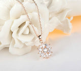 18K Rose Gold Plated Necklaces Pendants with Multi Color AAA Cubic Zircon For Women Christmas Gift